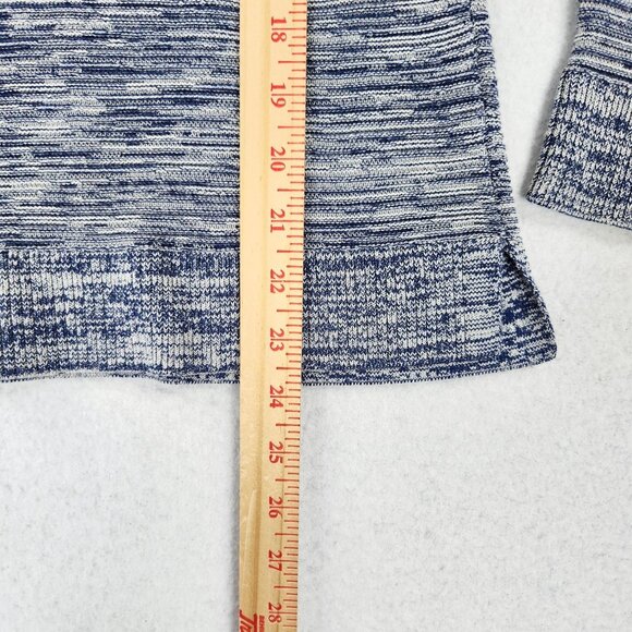 Ann Taylor Sweater Womens Small Blue White Space Dye Knit Crew Neck Pullover - Picture 5 of 9